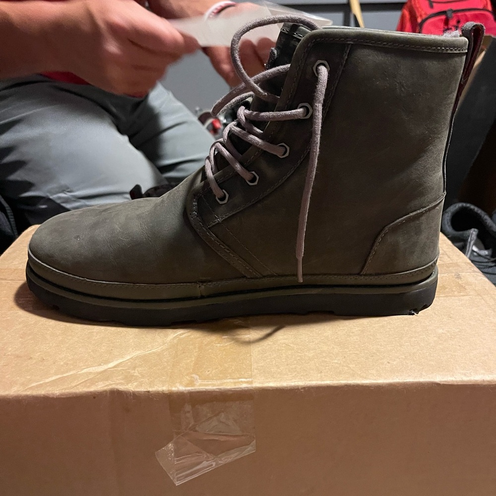 UGG Men's Dark Brown Leather Boots